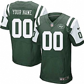 Men Nike New York Jets Customized Green Team Color Stitched NFL Elite Jersey,baseball caps,new era cap wholesale,wholesale hats
