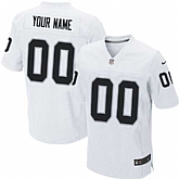 Men Nike Oakland Raiders Customized White Team Color Stitched NFL Elite Jersey,baseball caps,new era cap wholesale,wholesale hats