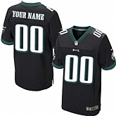 Men Nike Philadelphia Eagles Customized Black Team Color Stitched NFL Elite Jersey,baseball caps,new era cap wholesale,wholesale hats