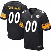 Men Nike Pittsburgh Steelers Customized Black Team Color Stitched NFL Elite Jersey,baseball caps,new era cap wholesale,wholesale hats
