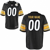 Men Nike Pittsburgh Steelers Customized Black Team Color Stitched NFL Game Jersey,baseball caps,new era cap wholesale,wholesale hats