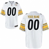 Men Nike Pittsburgh Steelers Customized White Team Color Stitched NFL Game Jersey,baseball caps,new era cap wholesale,wholesale hats