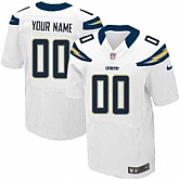 Men Nike San Diego Chargers Customized White Team Color Stitched NFL Elite Jersey,baseball caps,new era cap wholesale,wholesale hats