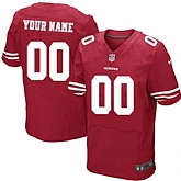 Men Nike San Francisco 49ers Customized Red Team Color Stitched NFL Elite Jersey,baseball caps,new era cap wholesale,wholesale hats