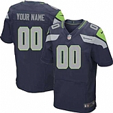 Men Nike Seattle Seahawks Customized Navy Blue Team Color Stitched NFL Elite Jersey,baseball caps,new era cap wholesale,wholesale hats