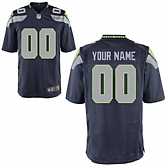 Men Nike Seattle Seahawks Customized Navy Blue Team Color Stitched NFL Game Jersey,baseball caps,new era cap wholesale,wholesale hats