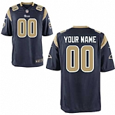 Men Nike St. Louis Rams Customized Navy Blue Team Color Stitched NFL Game Jersey,baseball caps,new era cap wholesale,wholesale hats