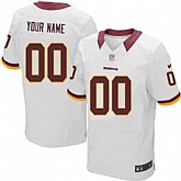 Men Nike Washington Redskins Customized White Team Color Stitched NFL Elite Jersey,baseball caps,new era cap wholesale,wholesale hats