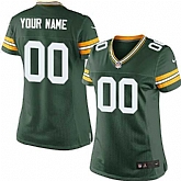Women Nike Green Bay Packers Customized Green Team Color Stitched NFL Game Jersey,baseball caps,new era cap wholesale,wholesale hats