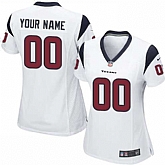 Women Nike Houston Texans Customized White Team Color Stitched NFL Game Jersey,baseball caps,new era cap wholesale,wholesale hats