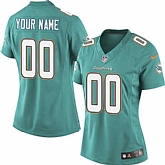 Women Nike Miami Dolphins Customized Green Team Color Stitched NFL Game Jersey,baseball caps,new era cap wholesale,wholesale hats