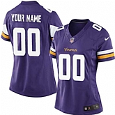 Women Nike Minnesota Vikings Customized Purple Team Color Stitched NFL Game Jersey,baseball caps,new era cap wholesale,wholesale hats
