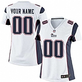 Women Nike New England Patriots Customized White Team Color Stitched NFL Game Jersey,baseball caps,new era cap wholesale,wholesale hats