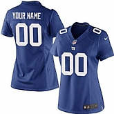 Women Nike New York Giants Customized Blue Team Color Stitched NFL Game Jersey,baseball caps,new era cap wholesale,wholesale hats