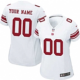 Women Nike New York Giants Customized White Team Color Stitched NFL Game Jersey,baseball caps,new era cap wholesale,wholesale hats