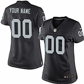 Women Nike Oakland Raiders Customized Balck Team Color Stitched NFL Game Jersey,baseball caps,new era cap wholesale,wholesale hats