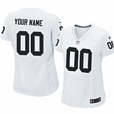Women Nike Oakland Raiders Customized White Team Color Stitched NFL Game Jersey,baseball caps,new era cap wholesale,wholesale hats