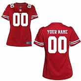 Women Nike San Francisco 49ers Customized Red Team Color Stitched NFL Game Jersey,baseball caps,new era cap wholesale,wholesale hats