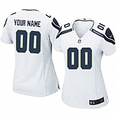 Women Nike Seattle Seahawks Customized White Team Color Stitched NFL Game Jersey,baseball caps,new era cap wholesale,wholesale hats