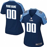 Women Nike Tennessee Titans Customized Navy Blue Team Color Stitched NFL Game Jersey,baseball caps,new era cap wholesale,wholesale hats