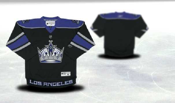 Youth Los Angeles Kings Customized Black Stitched Hockey Jersey