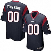 Youth Nike Houston Texans Customized Navy Blue Team Color Stitched NFL Game Jersey,baseball caps,new era cap wholesale,wholesale hats