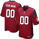 Youth Nike Houston Texans Customized Red Team Color Stitched NFL Game Jersey,baseball caps,new era cap wholesale,wholesale hats