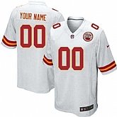 Youth Nike Kansas City Chiefs Customized White Team Color Stitched NFL Game Jersey,baseball caps,new era cap wholesale,wholesale hats
