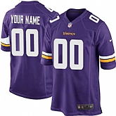 Youth Nike Minnesota Vikings Customized Purple Team Color Stitched NFL Game Jersey,baseball caps,new era cap wholesale,wholesale hats