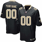 Youth Nike New Orleans Saints Customized Black Team Color Stitched NFL Game Jersey,baseball caps,new era cap wholesale,wholesale hats