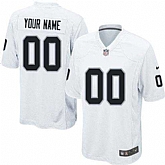 Youth Nike Oakland Raiders Customized White Team Color Stitched NFL Game Jersey,baseball caps,new era cap wholesale,wholesale hats