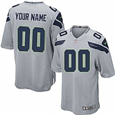 Youth Nike Seattle Seahawks Customized Gray Team Color Stitched NFL Game Jersey,baseball caps,new era cap wholesale,wholesale hats