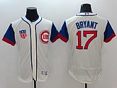 Chicago Cubs #17 Kris Bryant Mitchell And Ness Cream Flexbase Collection Stitched Baseball Jersey,baseball caps,new era cap wholesale,wholesale hats