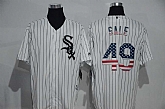 Chicago White Sox #49 Chris Sale White Pinstripe USA Flag Fashion Stitched MLB Jersey,baseball caps,new era cap wholesale,wholesale hats