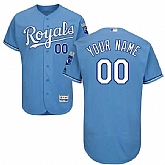 Kansas City Royal Blues Customized Majestic Flexbase Collection Stitched Baseball WEM Jersey - Light Blue,baseball caps,new era cap wholesale,wholesale hats