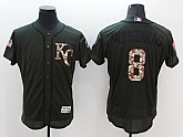 Kansas City Royals #8 Mike Moustakas Green Salute To Service 2016 Flexbase Collection Stitched Baseball Jersey,baseball caps,new era cap wholesale,wholesale hats