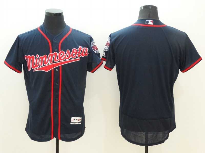 Minnesota Twins Customized Men's Navy Blue Flexbase Collection Stitched Baseball Jersey