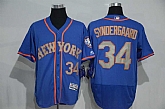 New York Mets #34 Noah Syndergaard Blue-Gray 2016 Flexbase Collection Stitched Baseball Jersey,baseball caps,new era cap wholesale,wholesale hats