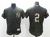 New York Yankees #2 Derek Jeter Green Salute To Service 2016 Flexbase Collection Stitched Baseball Jersey,baseball caps,new era cap wholesale,wholesale hats