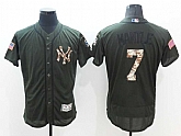 New York Yankees #7 Mickey Mantle Green Salute To Service 2016 Flexbase Collection Stitched Baseball Jersey,baseball caps,new era cap wholesale,wholesale hats