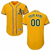 Oakland Athletics Customized Majestic Flexbase Collection Stitched Baseball WEM Jersey - Gold,baseball caps,new era cap wholesale,wholesale hats