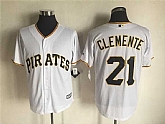 Pittsburgh Pirates #21 Roberto Clemente White New Cool Base Stitched Baseball Jersey,baseball caps,new era cap wholesale,wholesale hats