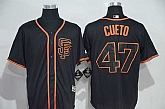 San Francisco Giants #47 Johnny Cueto Black New Cool Base Stitched Baseball Jersey,baseball caps,new era cap wholesale,wholesale hats