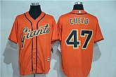 San Francisco Giants #47 Johnny Cueto Orange New Cool Base Stitched Baseball Jersey,baseball caps,new era cap wholesale,wholesale hats