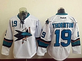 San Jose Sharks #19 Joe Thornton New White Stitched NHL Jersey,baseball caps,new era cap wholesale,wholesale hats