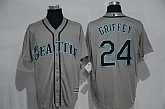 Seattle Mariners #24 Ken Griffey Gray New Cool Base Stitched Baseball Jersey,baseball caps,new era cap wholesale,wholesale hats