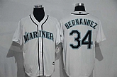 Seattle Mariners #34 Felix Hernandez White New Cool Base Stitched Baseball Jersey,baseball caps,new era cap wholesale,wholesale hats
