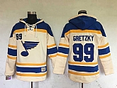 St. Louis Blues #99 Wayne Gretzky Cream Sawyer Hooded Sweatshirt Stitched NHL Hoodie,baseball caps,new era cap wholesale,wholesale hats