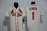 St. Louis Cardinals #1 Ozzie Smith Cream  New Cool Base Stitched Baseball Jersey,baseball caps,new era cap wholesale,wholesale hats