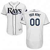 Tampa Bay Rays Customized Majestic Flexbase Collection Stitched Baseball WEM Jersey - White,baseball caps,new era cap wholesale,wholesale hats